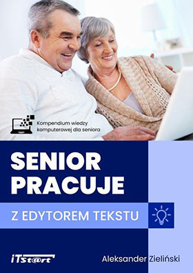 senior pracuje z edytorem tekstu b iext107549224